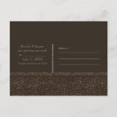 ブロンズブラウンシックきらめくグラム日付を保存 案内ポストカード (裏面)