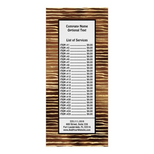 ブロンズブラウンスプレー塗料 ゴールド水平 ラックカード (正面)