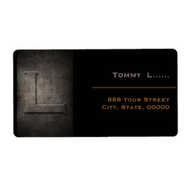 ブロンズブラックメタルモノグラムL住所 シール