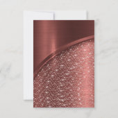 ブロンズブルゴーニュグリッターブライダルシャワー誕生日 招待状 (裏面)