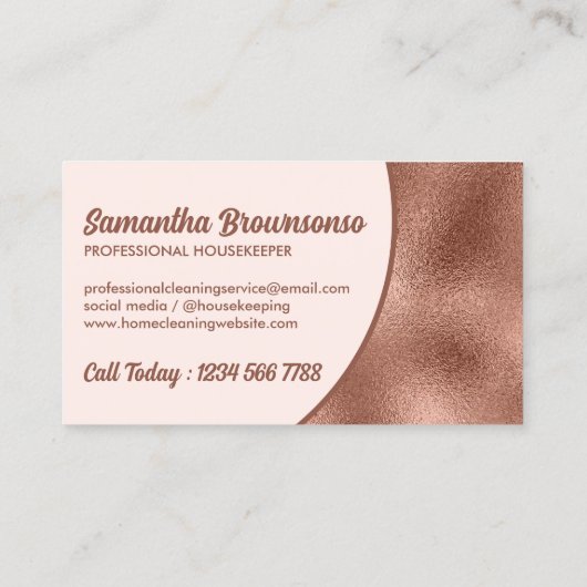 ブロンズベージュはっきりしたシンプル 名刺 (裏面)