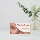 ブロンズベージュはっきりしたシンプル 名刺 (スタンド正面)