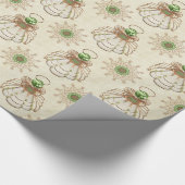 ブロンズホリデーフィリグリークリスマスエンジェルオブホープ ラッピングペーパー (角)