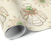 ブロンズホリデーフィリグリークリスマスエンジェルオブホープ ラッピングペーパー (ロールコーナー)