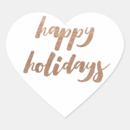 ブロンズホワイトハートクリスマスステッカー ハートシール