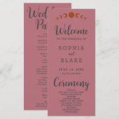 ブロンズムーンフェイズバラ金ゴールド結婚式 プログラム (正面/裏面)