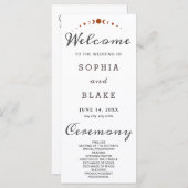 ブロンズムーンフェイズホワイト結婚式 プログラム (正面/裏面)