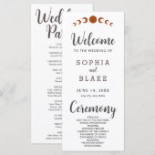 ブロンズムーンフェイズホワイト結婚式 プログラム (正面/裏面)