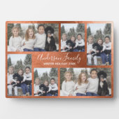 ブロンズメタリックカスタマイズ可能6つの写真テンプレート フォトプラーク (正面)