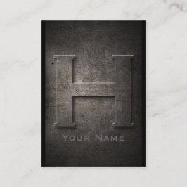 ブロンズメタルモノグラムのH名刺 名刺