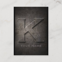 ブロンズメタルモノグラムのK名刺 名刺