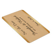 ブロンズモダンフローラ結婚式の日付を保存 マグネット (右側)