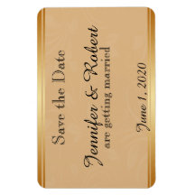 ブロンズモダンフローラ結婚式の日付を保存