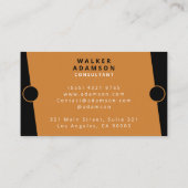 ブロンズモダンミニマルとブラック 名刺 (裏面)