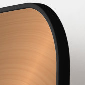 ブロンズモダン金ゴールドメタリックモノグラム名Mens Pic ピックルボールラケット (左詳細)