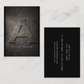 ブロンズモノグラムのメタルA名刺 名刺 (正面/裏面)