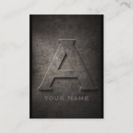 ブロンズモノグラムのメタルA名刺 名刺