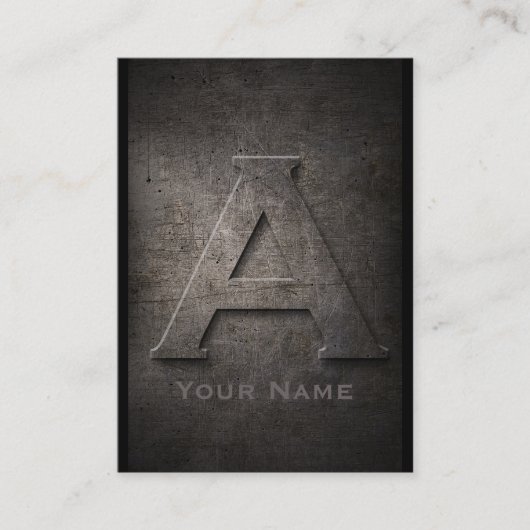 ブロンズモノグラムのメタルA名刺 名刺 (正面)