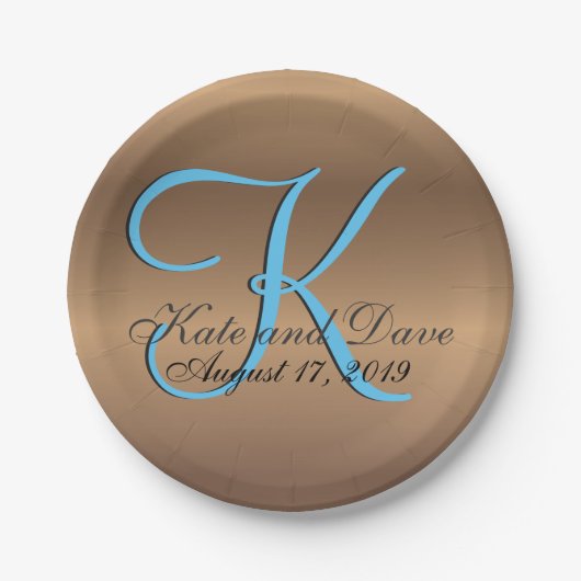 ブロンズモノグラム🔑ペスタイリッシュカン ペーパープレート (正面)