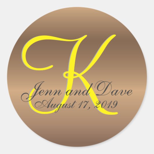 ブロンズモノグラム🔑ペスタイリッシュカン ラウンドシール (正面)