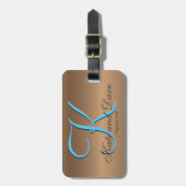 ブロンズモノグラム🔑ペスタイリッシュカン ラゲッジタグ (正面縦)