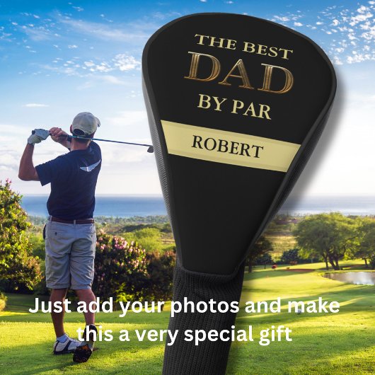 ブロンズユニークメタリック最高のルックパパ（額面名） ゴルフヘッドカバー