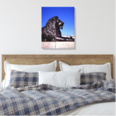 ブロンズライオントラファルガースクエア キャンバスプリント (インサイチュ (寝室))