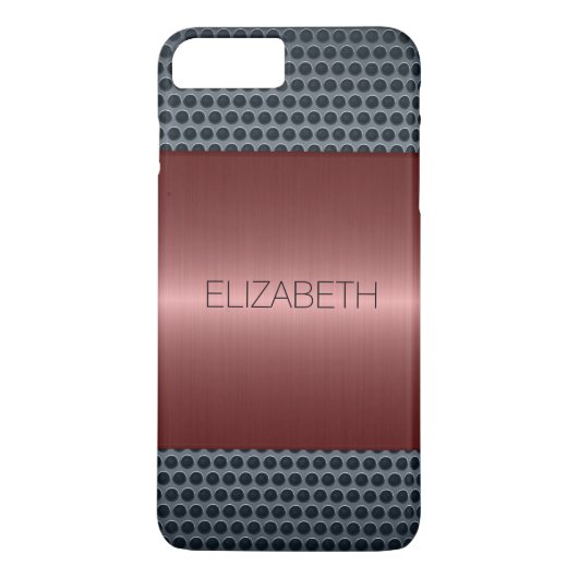 ブロンズラグジュアリーステンレススチールメタルルック Case-Mate iPhoneケース (裏面)