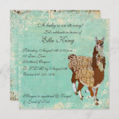 ブロンズラマスベビー招待状 招待状 (正面/裏面)