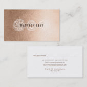 ブロンズレースヘアサロンスタイリストアポイントメントカード 予約カード (正面/裏面)