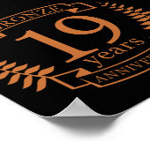 ブロンズ伝統的結婚ズ19周年 ポスター (角)