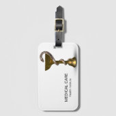 ブロンズ医用スネークボウル衛生方白幹部 ラゲッジタグ (正面縦)