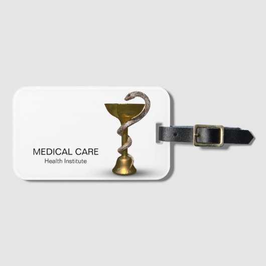 ブロンズ医用スネークボウル衛生方白幹部 ラゲッジタグ (正面横)