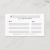 ブロンズ医療用鉢スネーク衛生方白銅製 予約カード (裏面)