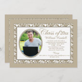 ブロンズ反射フォト招待状 招待状 (正面/裏面)