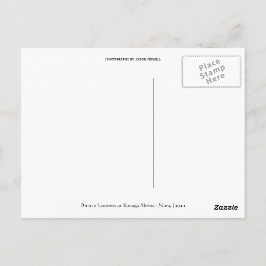 ブロンズ提灯 ポストカード (裏面)