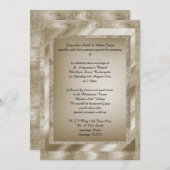 ブロンズ数々のの優雅なパターン(の模様が)ある結婚用文房具 招待状 (正面/裏面)