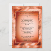 ブロンズ数々のオレンジパターン(の模様が)あるエレガントな結婚式 招待状 (正面)