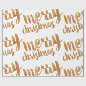 ブロンズ書道楽しいクリスマス ラッピングペーパー (フラット)