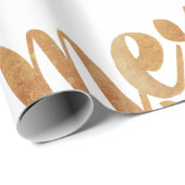 ブロンズ書道楽しいクリスマス ラッピングペーパー (ロールコーナー)