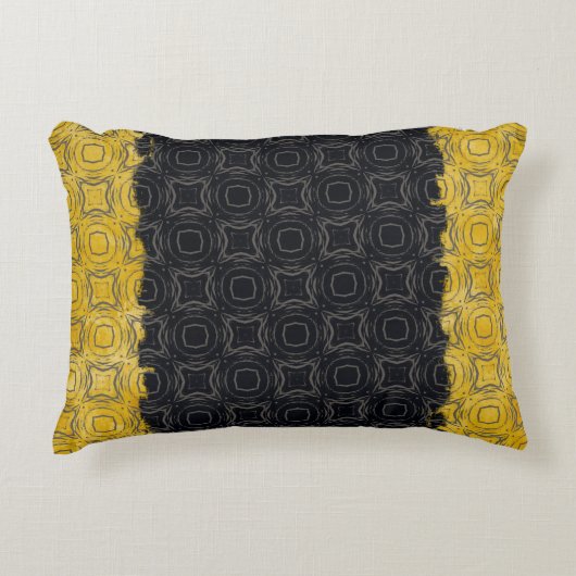 ブロンズ模様の円とダイヤモンド アクセントクッション (正面)