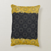 ブロンズ模様の円とダイヤモンド アクセントクッション (裏面(縦))