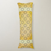 ブロンズ模様の円とダイヤモンド ボディピロー (正面縦)