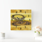 ブロンズ毒サソリ非常に毒のある昆虫 スクエア壁時計 (ホーム)