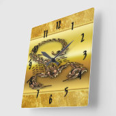ブロンズ毒サソリ非常に毒のある昆虫 スクエア壁時計 (傾斜)