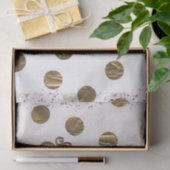 ブロンズ水玉模様バラ金ゴールドスウィート16誕生日 薄葉紙 (ギフト)