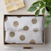 ブロンズ水玉模様バラ金ゴールドONE 1 1st誕生日 薄葉紙 (ギフト)