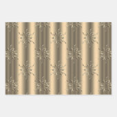 ブロンズ淡い色のと金ゴールドのクリスマス ラッピングペーパーシート (正面3)