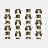 ブロンズ淡い色のと金ゴールドのクリスマス ラッピングペーパーシート (正面2)