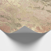 ブロンズ溶融バラ金ゴールド大理石銅金属 ラッピングペーパー (角)